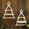 Stylish Wood Wall Shelf for Holiday Festivals Christmas Tree Shape Floating Shelves Candle Display Hanging Storage Rack