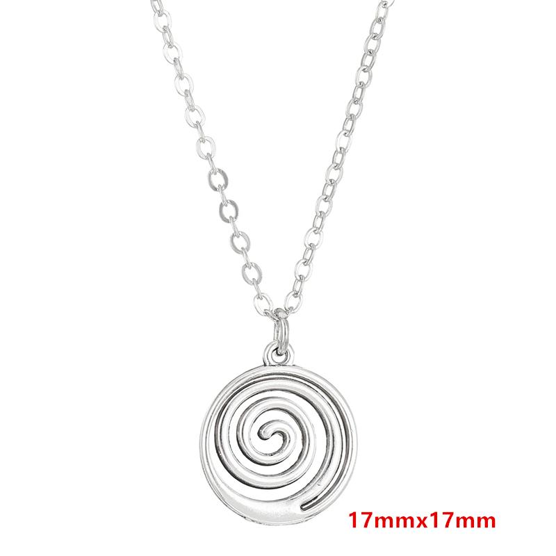 Spiral Necklace Bohemian Ethnic Swirl Pendant Vintage Mystical Jewelry for Women Daily & Casual Wear