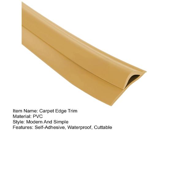 300/600CM Carpet Edge Binding Trim Self-Adhesive Waterproof Cuttable Floor Transition Strip Flexible PVC Thick Area Rug Mat Edging Bar