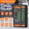 POROMETISTO MCT02 RJ45 RJ11 Network Cable Tester 8P/6P/4P/2P Shielded Cable Tester Telephone Line LAN Network Wire Detector