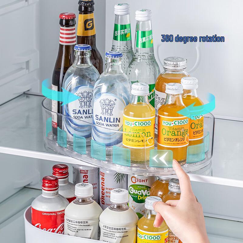 Rotating Refrigerator and Kitchen Countertop Organizer