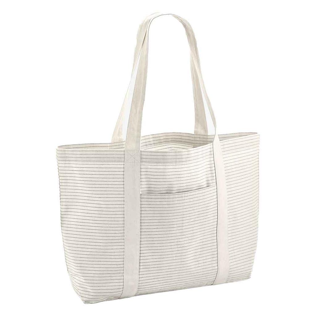 Westford Mill Striped Organic Cotton Shopper Bag