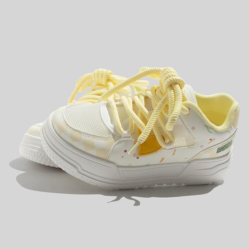 Spring new dopamine board shoes mesh breathable casual shoes low top