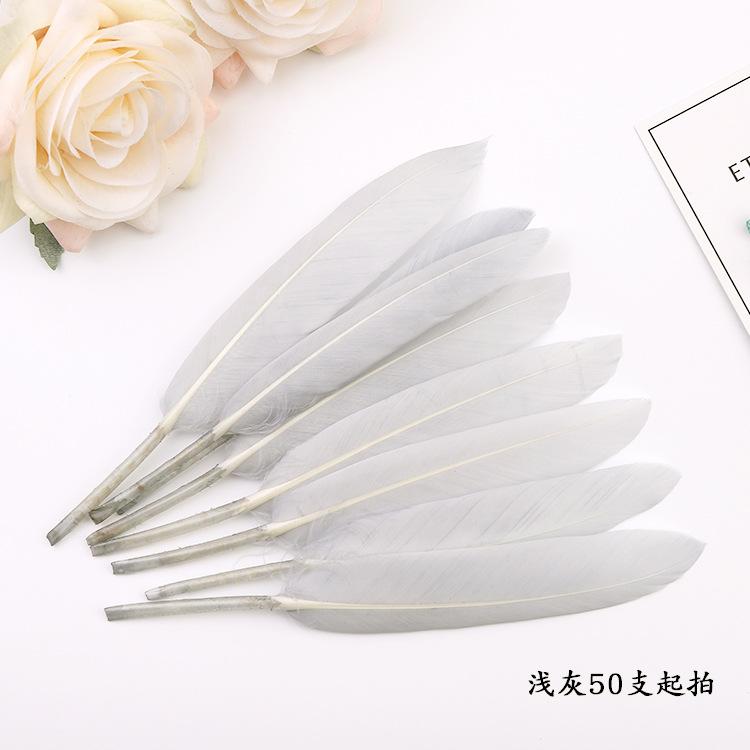 50Pcs20 Colors Colored Goose Feather Small Straight Knife Feather Diy Colored Feather Kindergarten Handmade Feather