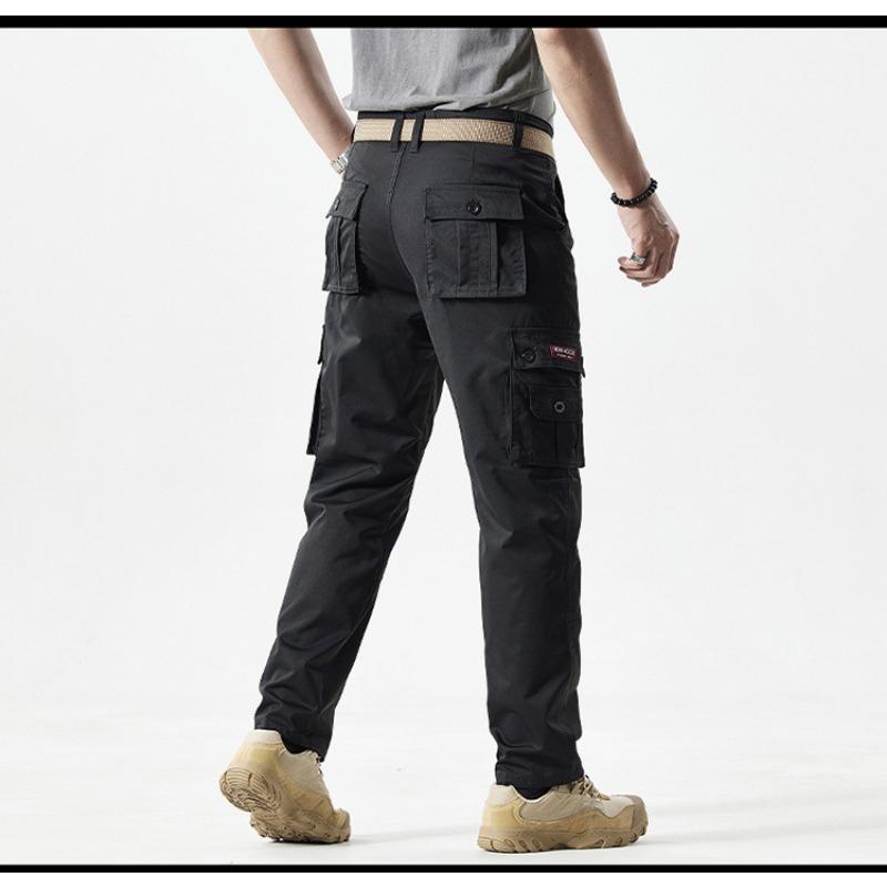 Men S Straight Leg Multi Pocket Casual Cargo Pants