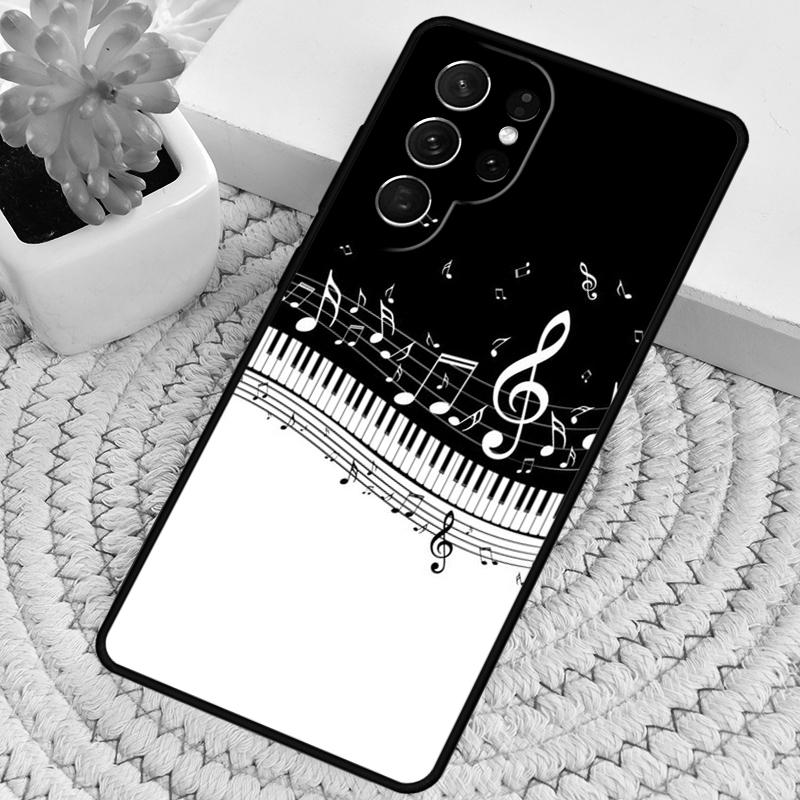 Music Piano Key Silicone Phone Case For Samsung Galaxy note 10 pro S26 S25 S24 S23 S22 S21 Plus S25Ultra Capa Cover