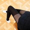 Fake Over-the-Knee Velvet Tights for Women - Sheer Top and Opaque Bottom Pantyhose Female Slimming Stockings Long Socks Girls