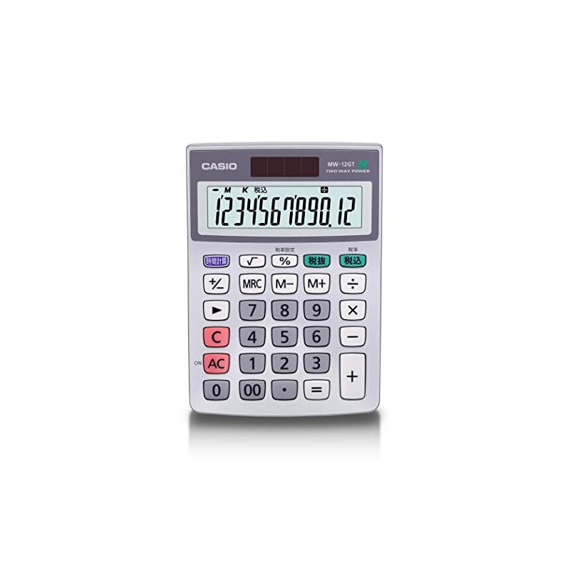 Casio Green Purchasing Law Compliant Calculator, 12-Digit Mini-Just Type MW-12GT-N, Eco Mark Certified