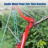 Extendable Tree Pruner, Telescopic Fruit Picker, High Branch Double Wheel Black Single