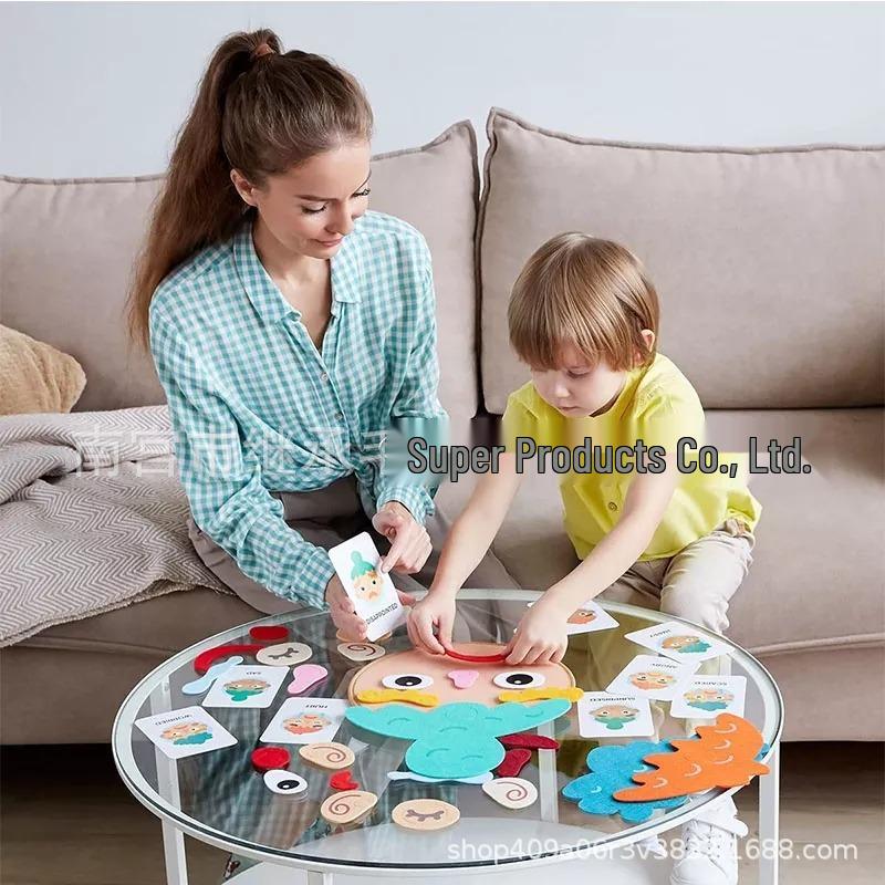 

Emotion Expression Felt Puzzle for Kids 3-6 Years - DIY Educational Toy