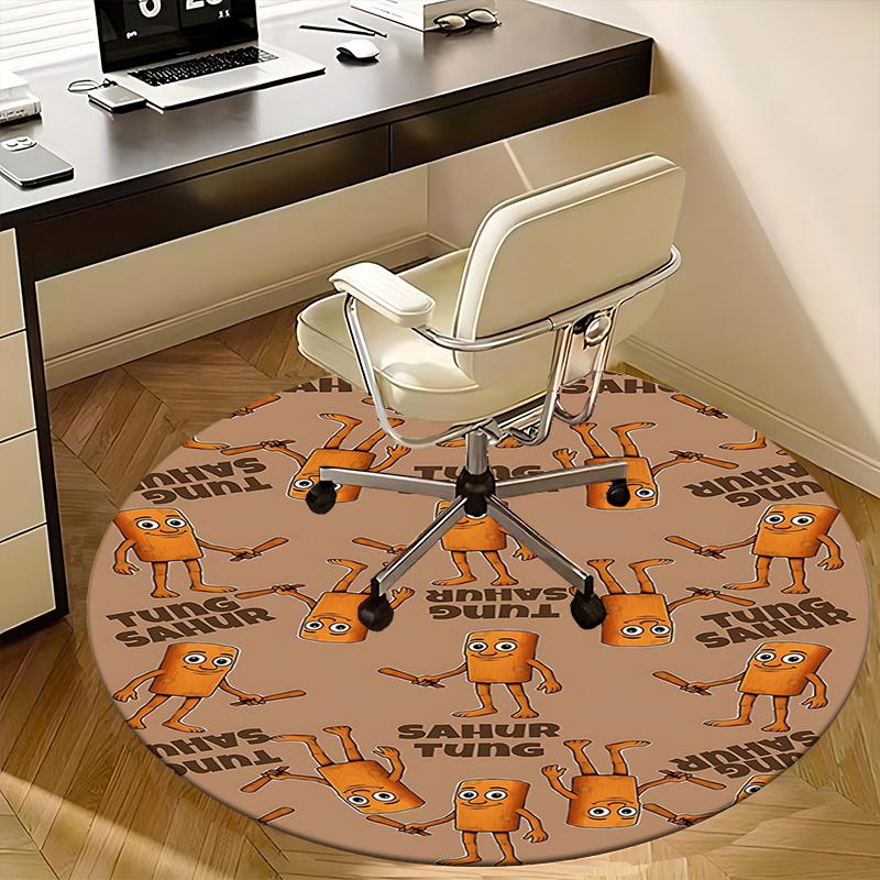Tung Sahur Office Carpet Chair Mats, Home Decor, Office Carpet, Living Room Rug, Bedroom Mat, Gift for Friends, Suitable for Various Rooms1118121a