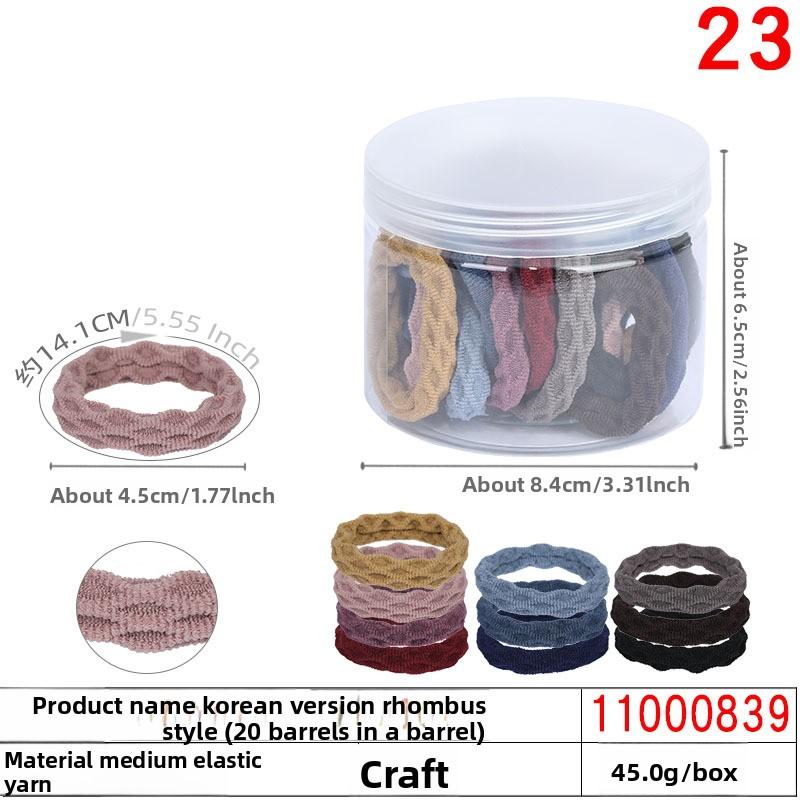 A Girl's Gradient Color Seamless Hair Tie Colorful Hair Band Headband Candy-colored Leather Band Hair Accessory and Headwear