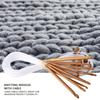 12pcs Carbonized Bamboo Afghan Tunisian Crochet Hooks Set Carpet Rug Weave Knitting Needles