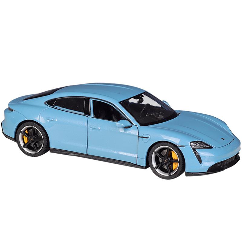 Welly 1/24 Porsche Taycan Turbo S Alloy Sports Car Model Diecasts Metal New Energy Vehicles Car Model Simulation Kids Toys Gifts