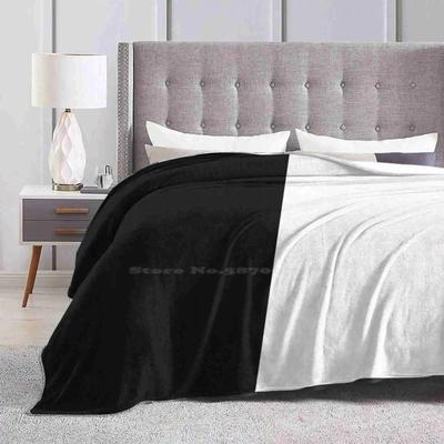 Split Black And White Top Quality Comfortable Bed Sofa Soft Blanket Half White Half Black Half Black Half White Black And White