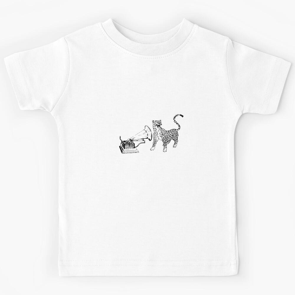 Minimalist Leopard Line Art Kids T-Shirt 110