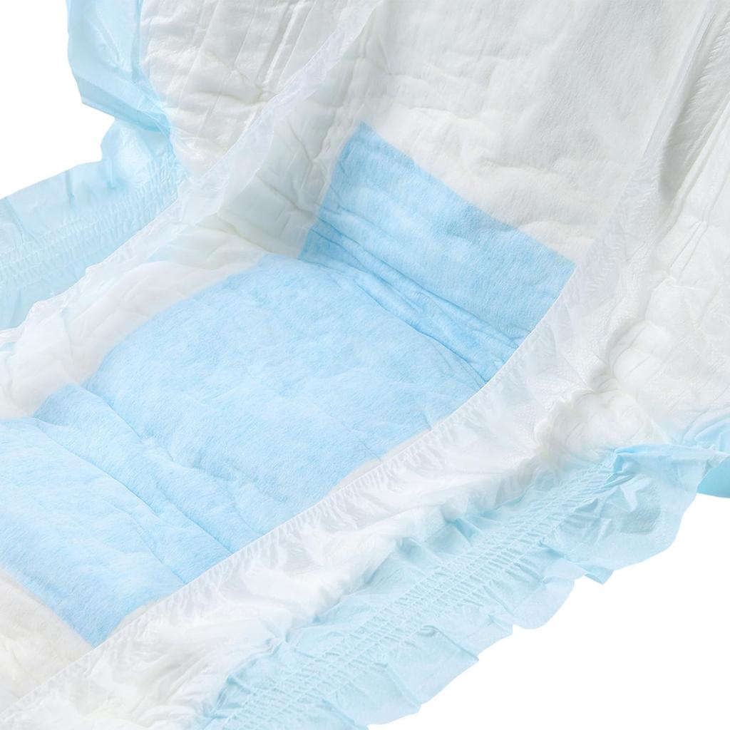 CutiePlusU Adult Diaper Set with Unisex Incontinence Maximum Nighttime Absorbency Blue Backplane Penguin Fishing (3-Pack) Labels, Pants, - (M,