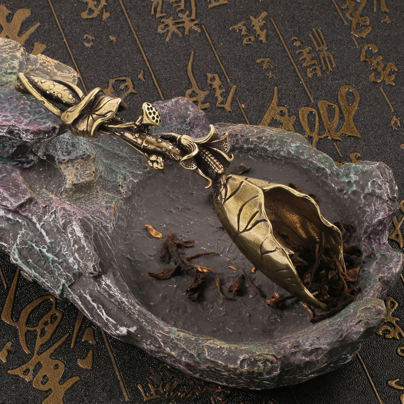 

Латунный Лотос Орнамент Чайные Листья Многоцелевой Ретро Дизайн Ручной Работы Традиционный Аксессуар Дом