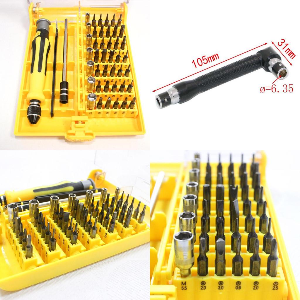 Versatile 45 In 1 Precision Torx Screw Driver Tweezers Set For Mobile Device Repairs
