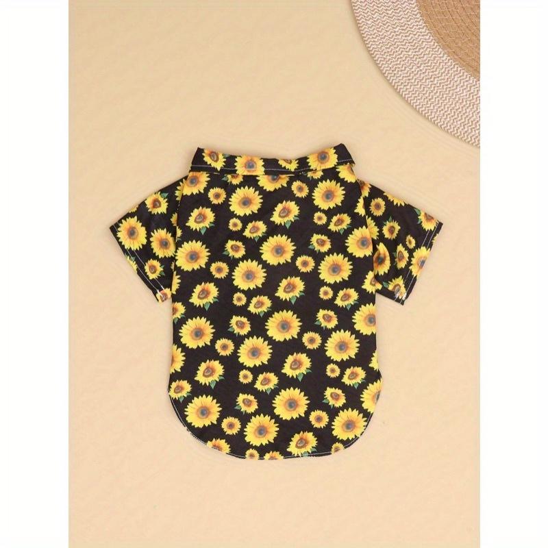 1pc Non-Stretch Slim Fit Hawaiian Shirt For Pets, Suitable For Small Dogs Like Teddy & Pomeranian, Not Recommended For Large Dogs