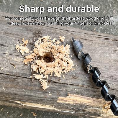 Woodworking Manual Support Drill Hardware Tools Twist Auger Sharp and Durable Outdoor Extension Drill Black High Carbon Steel