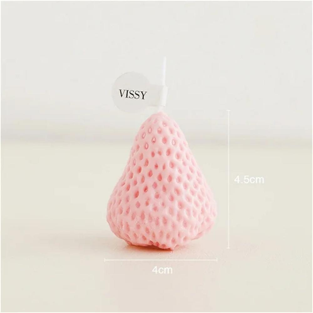 Imitation Strawberry Shaped Aromatherapy Soy Candle Creative Fragrance Handmade Candle Decoration Strawberry Candle Ornament