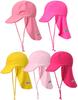 Baby Badeanzug Sonnenschutz UV-Schutz Nackenschutz Kappe Hut Neonpink L [Vaenait Baby] Kinder
