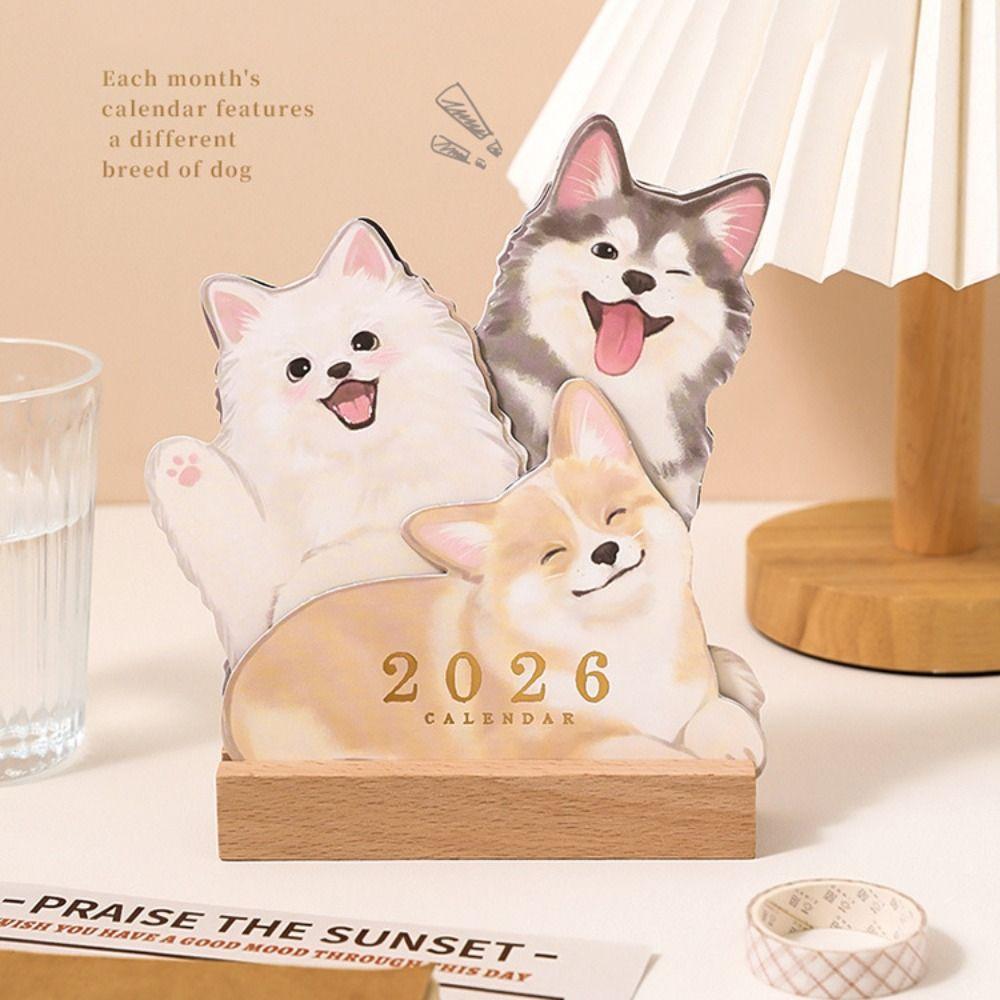 DIY Desktop Calendar Cat Dog Series Schedule Planner 2026 Agenda Organizer  Home Office Desk