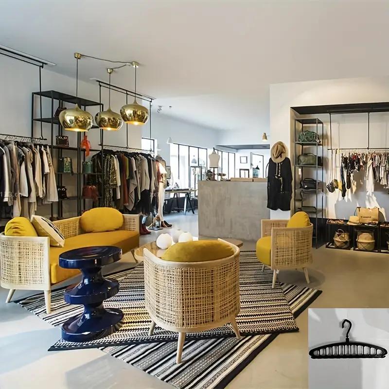 Black Multi-Hole Travel Hanger for Space-Saving Clothes Drying and Storage