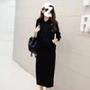 Korean Style Autumn Black Casual Suit Sweatshirt Skirt Fashion Slim Suit Skirt Two-piece Set for Women