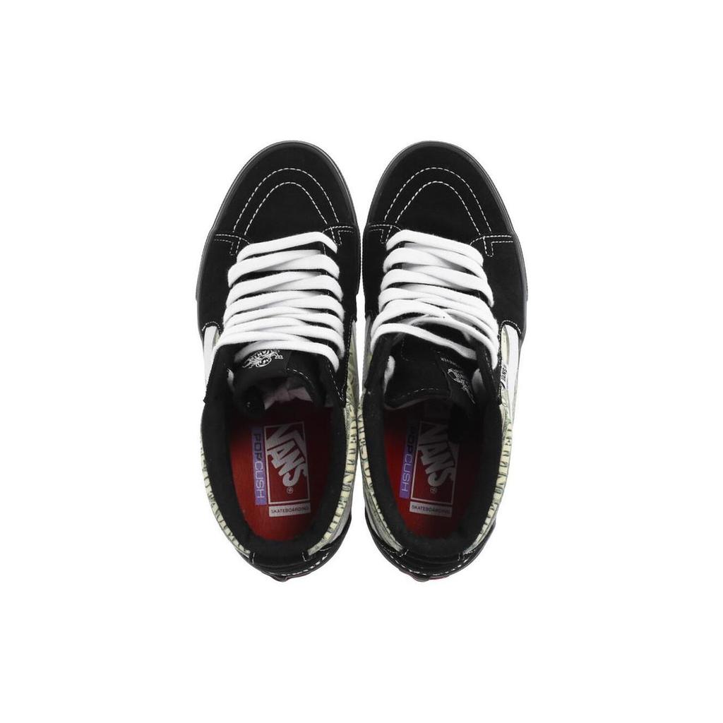 Supreme x Vans Skate Grosso Mid Bancnotă Dolar - Adidași Unisex Negri VN0A5FCGBMA