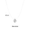 S925 Sterling Silver Moissanite Mermaid's Tear Necklace - Elegant Invisible Fishing Line Design for Women
