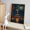 Eiffel Tower Full Diamond Painting Set, 5D Starry Sky Diamond Cross Stitch Craft, DIY Rhinestone Crafts Decoration Home Wall Mural Gift