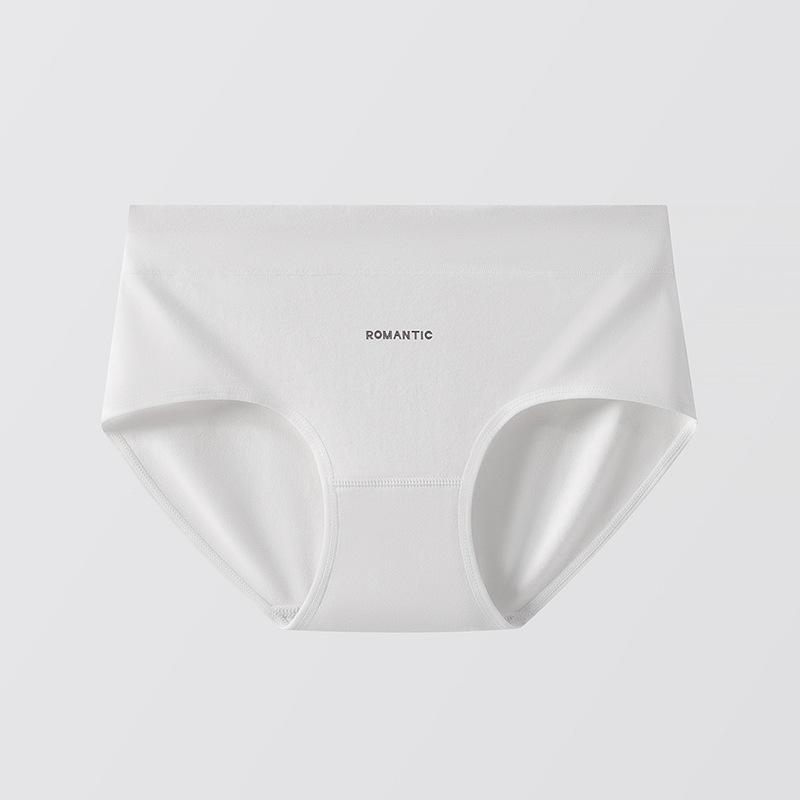 Women's 10A Antibacterial Cotton Mid-Waist Printed Panties - Minimalist Cold Style