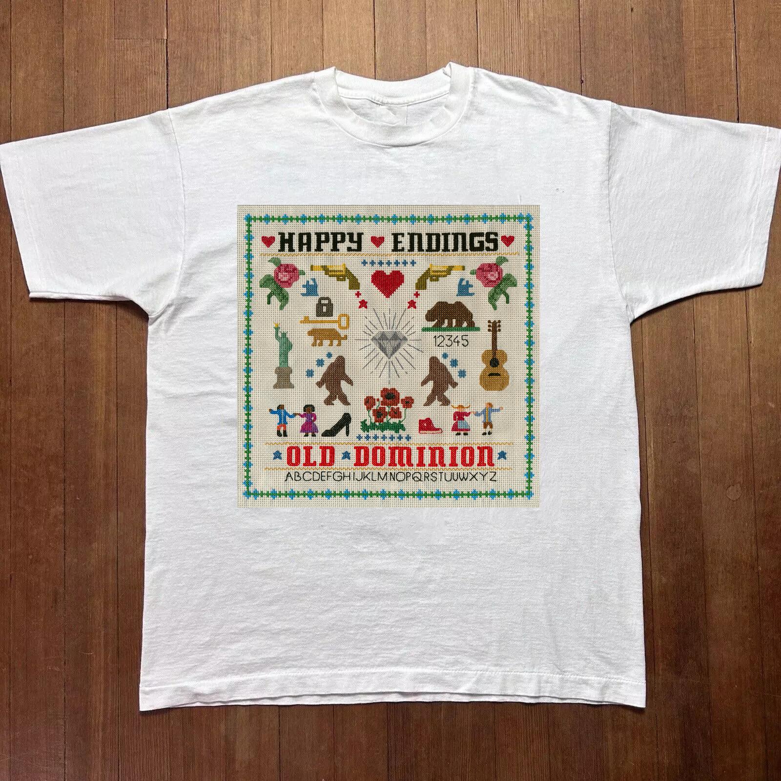 Old Dominion Band Happy Endings Album T Shirt Full Size S-5XL M