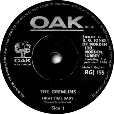 7-Zoll Schallplatte GREMLINS - High Time Baby RGJ155 Oak 2012 UK Rock Gebraucht