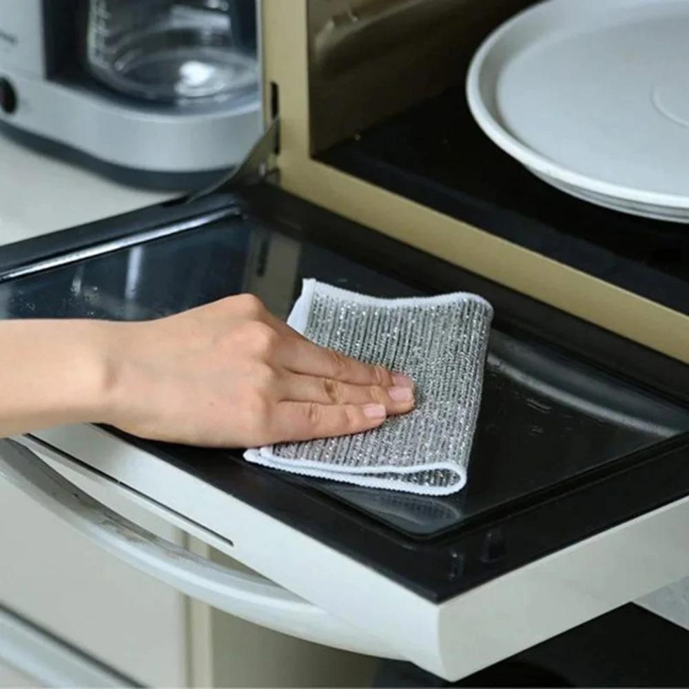 Multifunctional Non Scratch Wire Dishcloth Kitchen Stove Dish Washing Mesh Cleaning Cloth Decontaminate Daily Cleaning Cloths