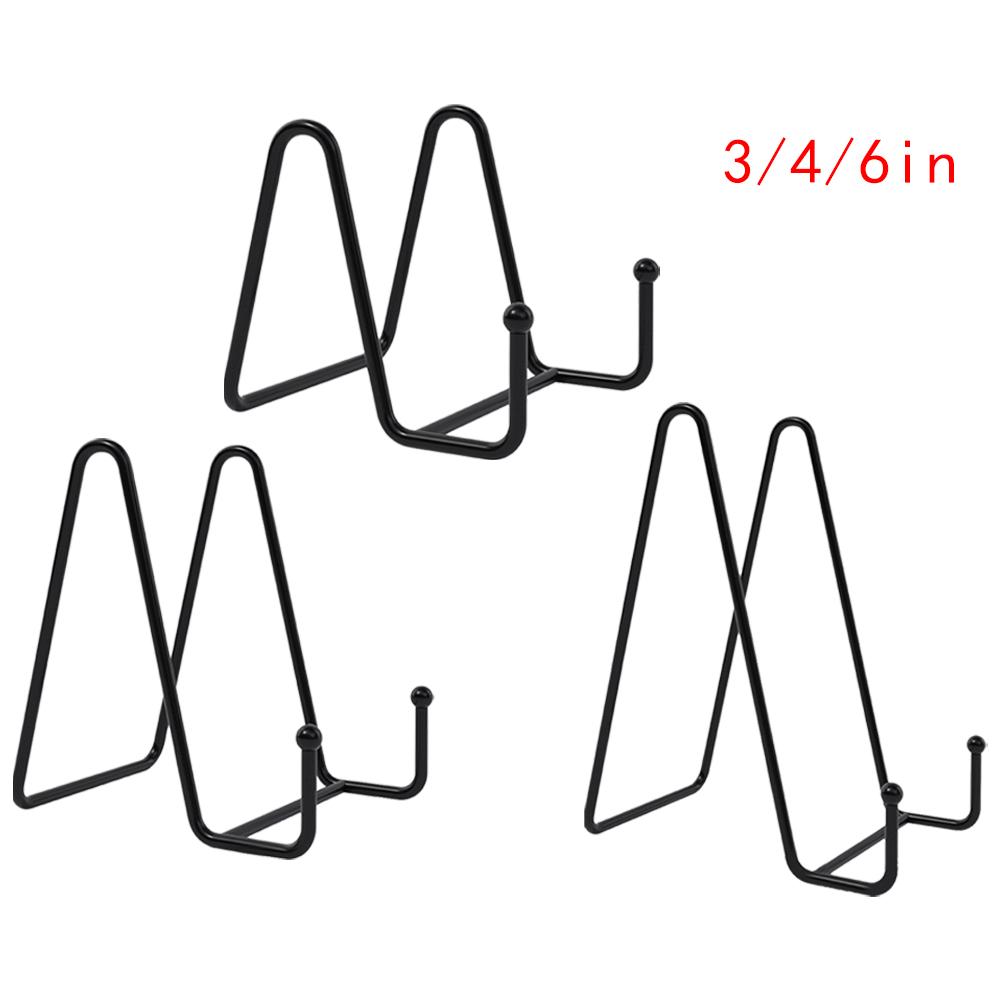 Decoration Tray Support Home Iron Picture Frame Black Coffee Shop Easel Plate Display Rack Stand Storage Stand