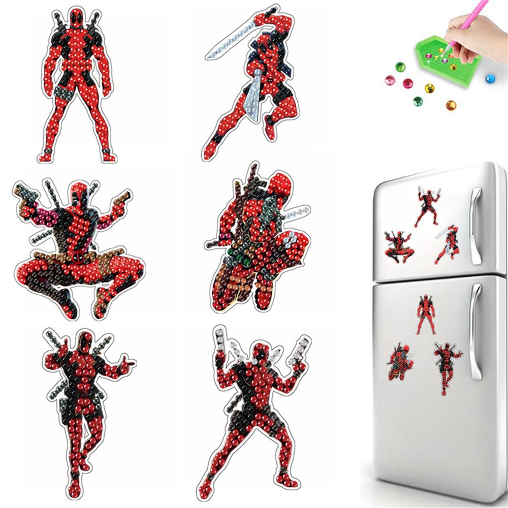 6pcs/Set Diamond Painting Magnets for Refrigerator Diamond Art Fridge Magnets for Adults Diamond Art Refrigerator Magnets Kits
