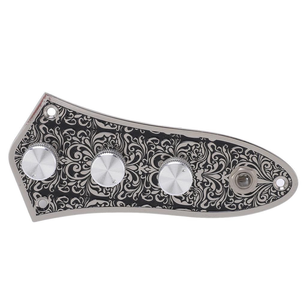 Volume Control Plate Metal Wiring Harness Board with Switch Knob for JB Jazz Bass Guitar