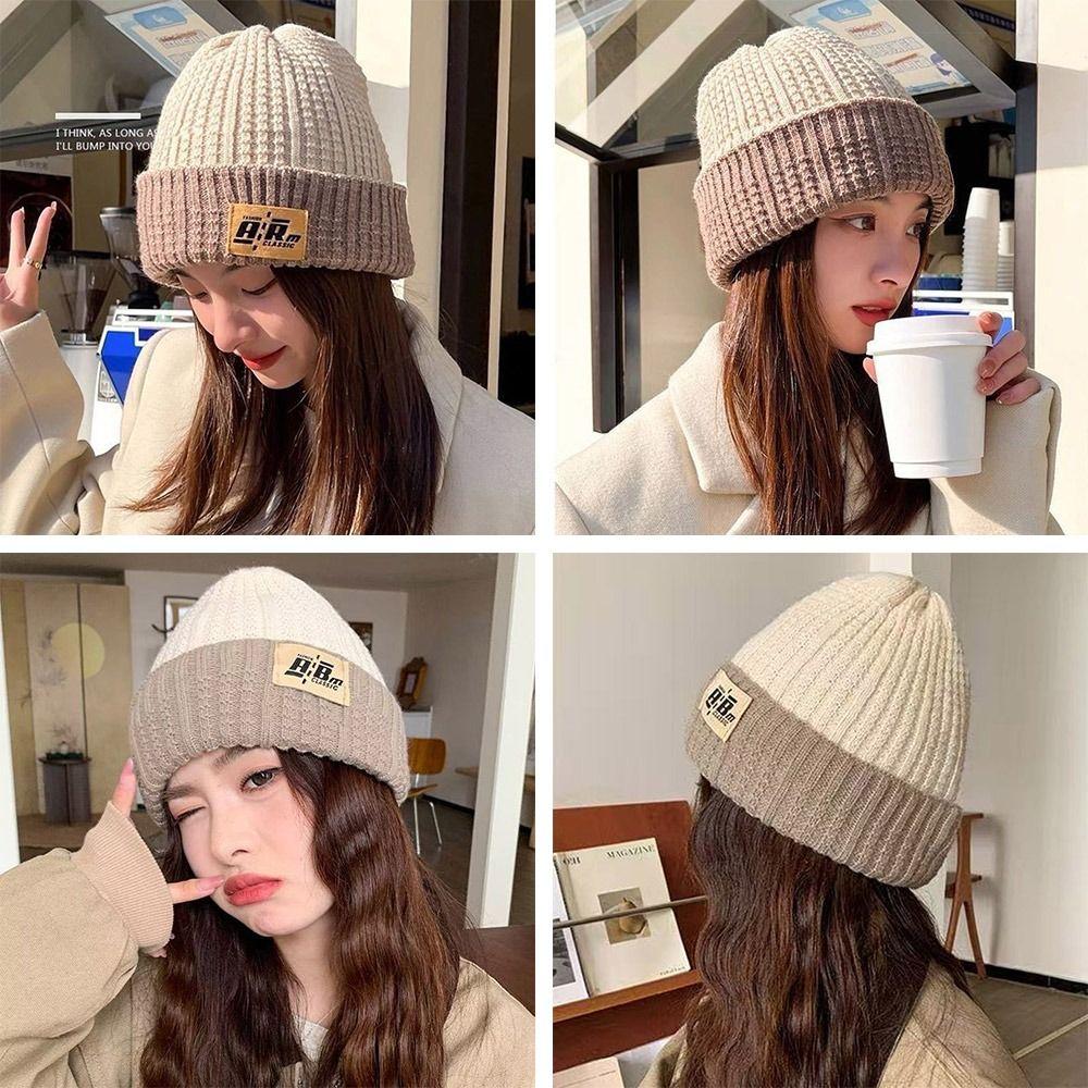 Ear Protection Winter Hat Warm Pompoms Hat Fashion Knitted Cap  Outdoor
