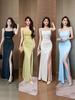 Elegant Slimming Mermaid Evening Gown with Slit for Women