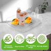 Turntable Organizer 360° Rotating Tray Lazy Susan Fridge Organizer Clear Food Storage Organizer Spice Rack For Kitchen Cabinet