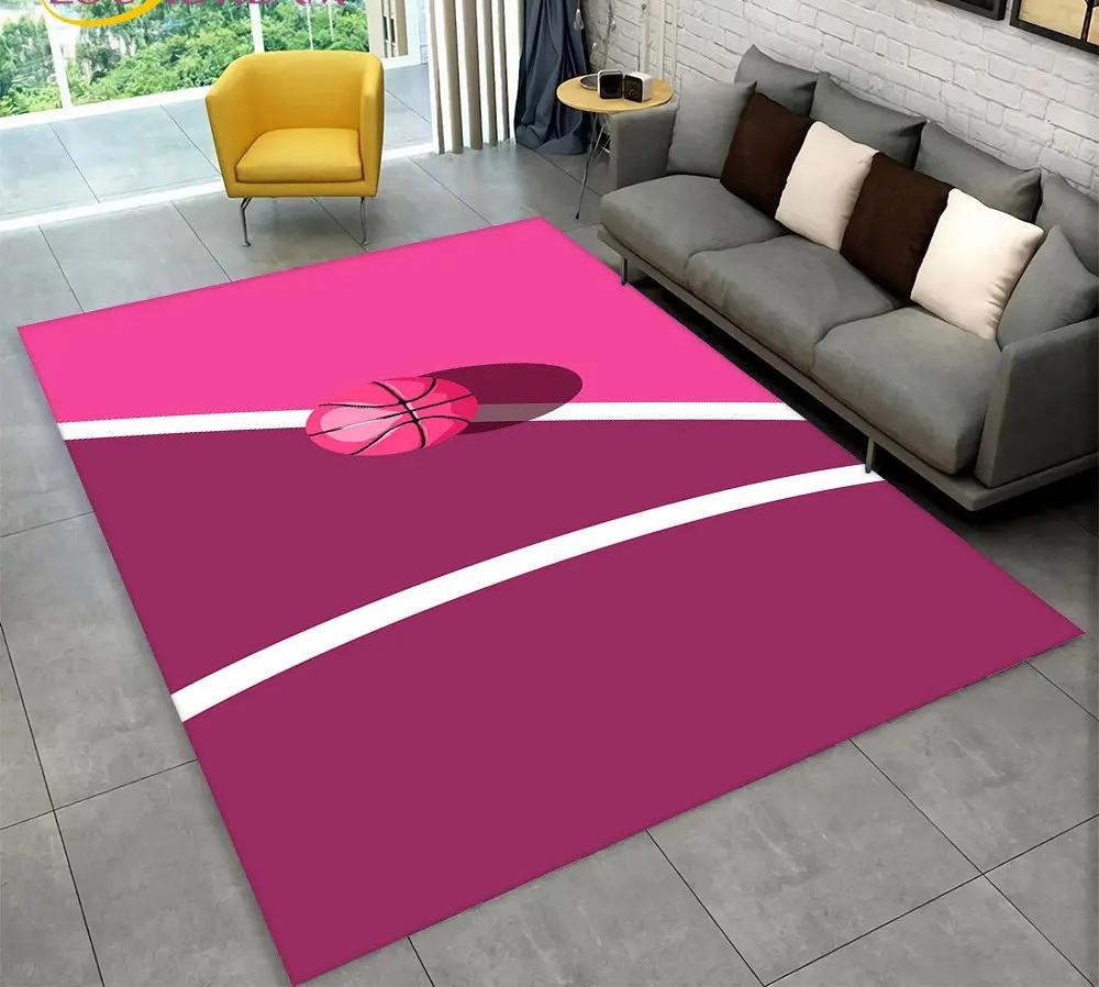 Basketball Cour Cartoon Carpet Indoor Non-slip Creative Doormat Floor Rug Bedroom Accessories Decoration Props Outdoor Decor Mat