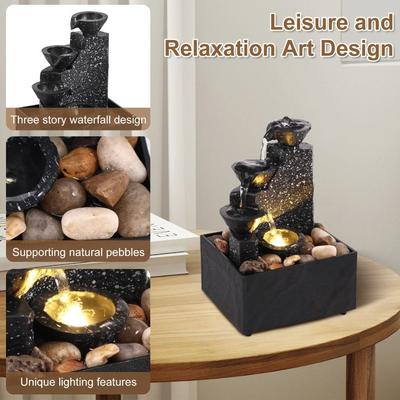 Circulating Water Flow Chinese Fengshui Waterfalls Waterfall Decoration  Living Room