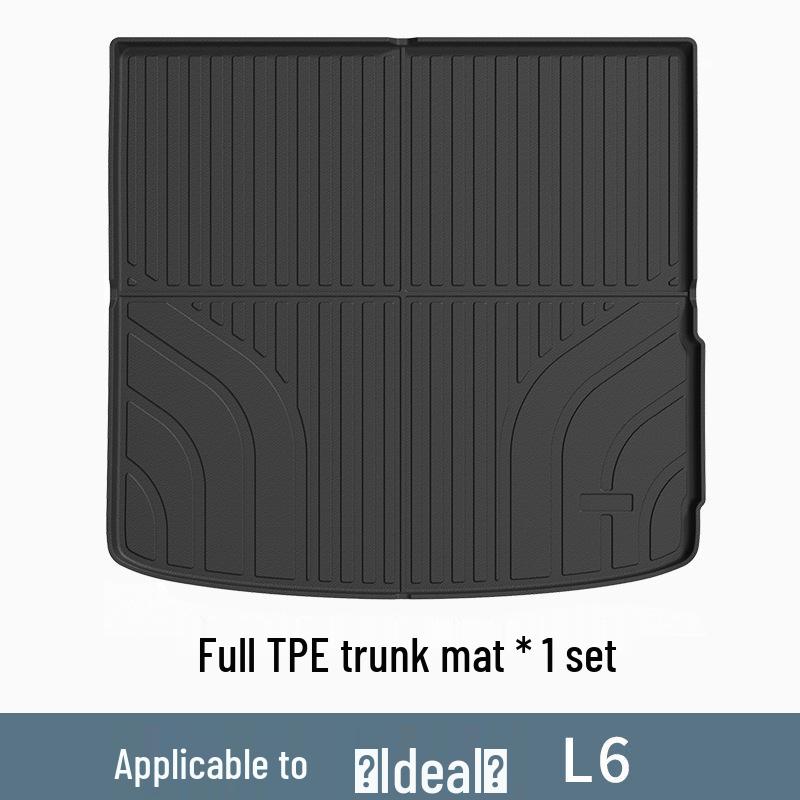 Li Auto L6 Trunk Mat & Backrest Pad - Three-Row Seat TPE Modification Accessories
