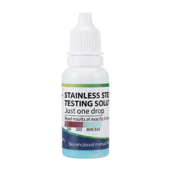 1/2Pcs 15ML Stainless Steel Test Liquid, 200-304 Stainless Steel Identification Drops, Metal Testing Tableware Analysis Solution for Kitchen Lab 1pc