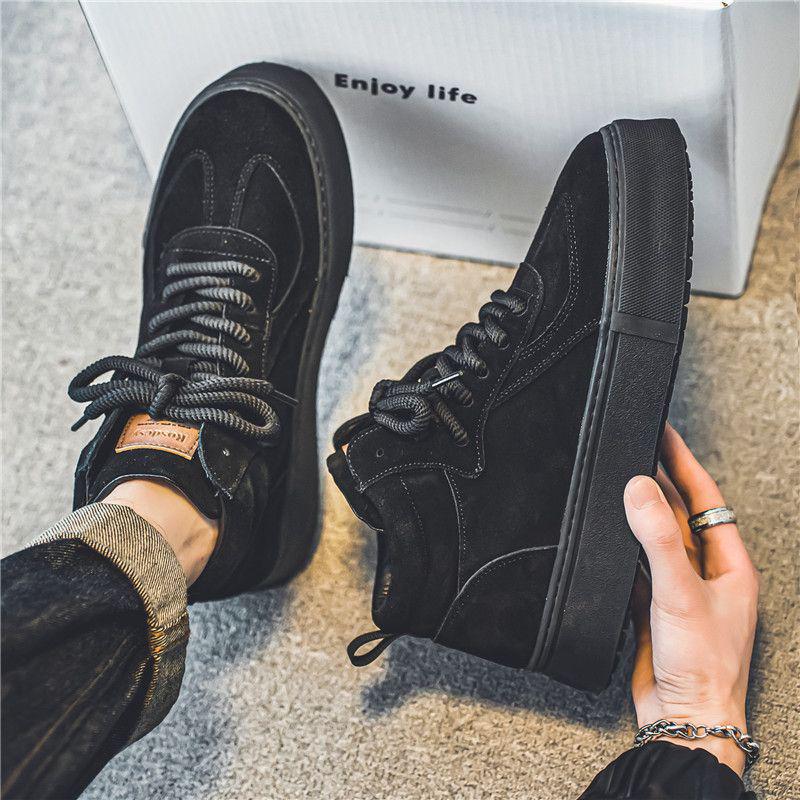 

Мужские высокие замшевые зимние ботинки - Теплые, Универсальные, Мартинсы в ретро британском стиле 39 standard sport