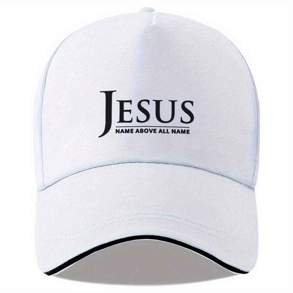 Кепка для бейсбола с надписью «Имя Иисуса превыше всех имен» Полиэстер Регулируемая Христианская Кепка Унисекс Повседневная One Size