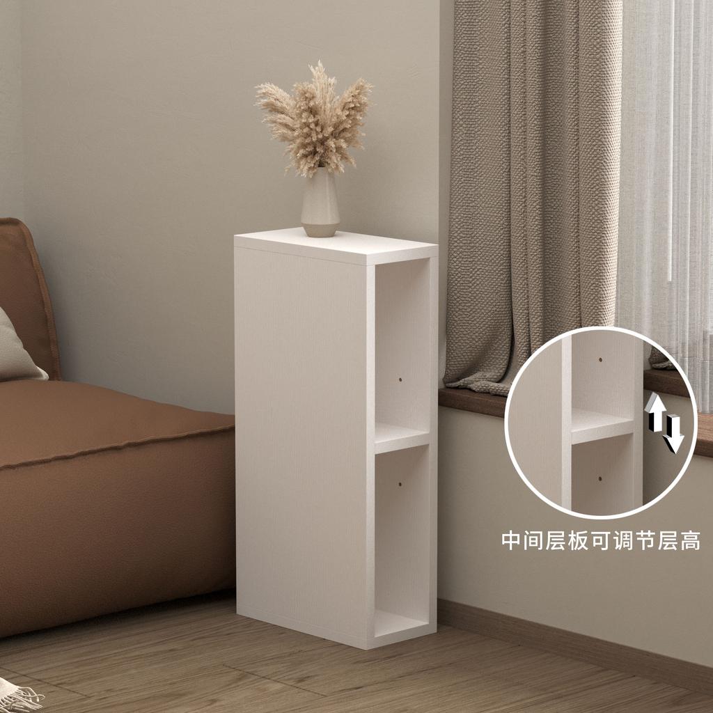 Ultra-Narrow Mobile Storage Unit-Corner Cabinet with Rolling Wheels Bathroom Vanity &Wall Bookshelf Combo Space-saving Organizer